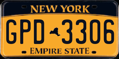 NY license plate GPD3306