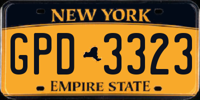 NY license plate GPD3323
