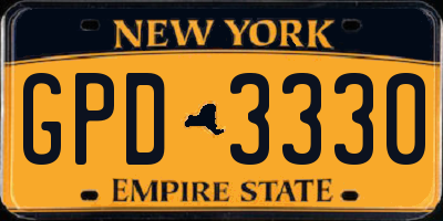 NY license plate GPD3330