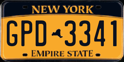 NY license plate GPD3341