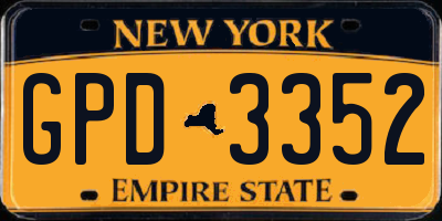 NY license plate GPD3352