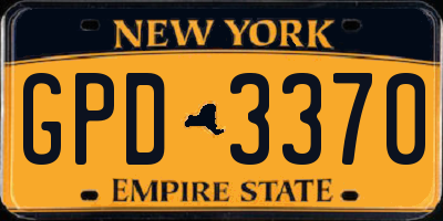 NY license plate GPD3370