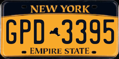 NY license plate GPD3395