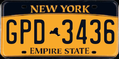 NY license plate GPD3436