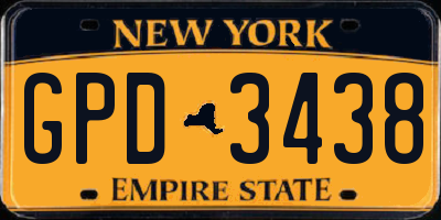 NY license plate GPD3438