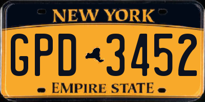 NY license plate GPD3452