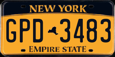 NY license plate GPD3483