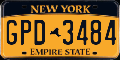 NY license plate GPD3484