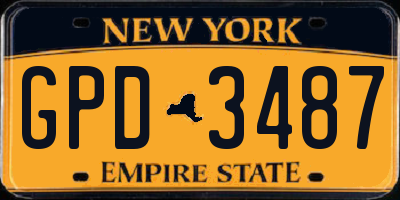 NY license plate GPD3487