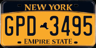 NY license plate GPD3495