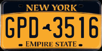 NY license plate GPD3516