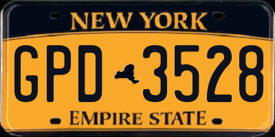 NY license plate GPD3528