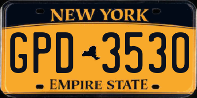 NY license plate GPD3530