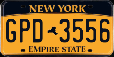 NY license plate GPD3556