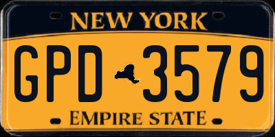 NY license plate GPD3579