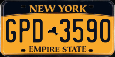 NY license plate GPD3590