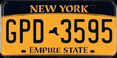 NY license plate GPD3595