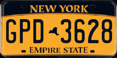 NY license plate GPD3628