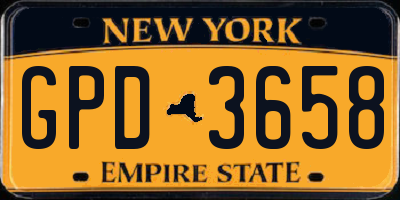 NY license plate GPD3658
