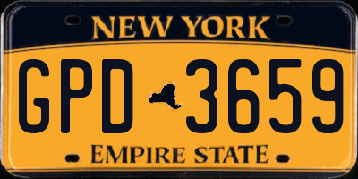 NY license plate GPD3659
