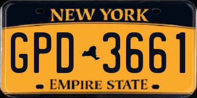 NY license plate GPD3661