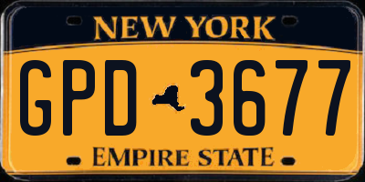 NY license plate GPD3677