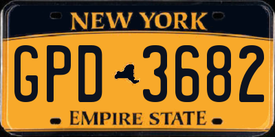 NY license plate GPD3682