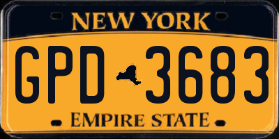 NY license plate GPD3683