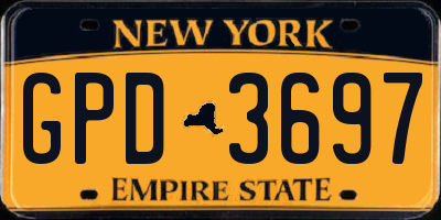 NY license plate GPD3697