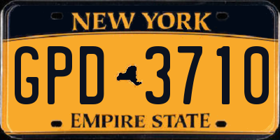NY license plate GPD3710