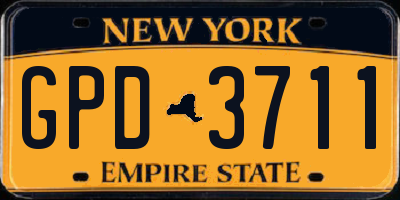 NY license plate GPD3711