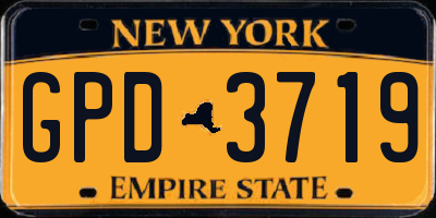 NY license plate GPD3719