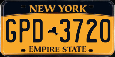 NY license plate GPD3720