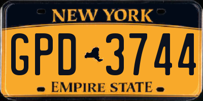 NY license plate GPD3744