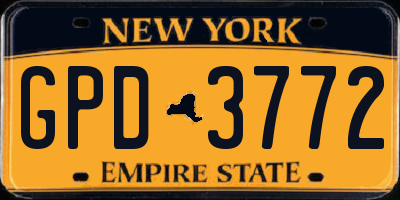 NY license plate GPD3772