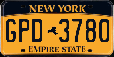 NY license plate GPD3780