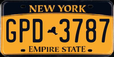 NY license plate GPD3787