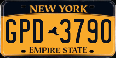 NY license plate GPD3790