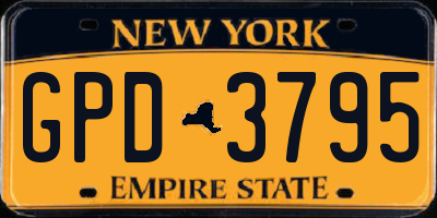NY license plate GPD3795