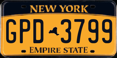 NY license plate GPD3799