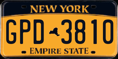 NY license plate GPD3810