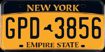 NY license plate GPD3856