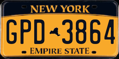 NY license plate GPD3864