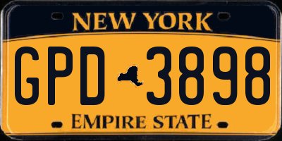 NY license plate GPD3898
