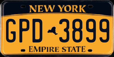 NY license plate GPD3899