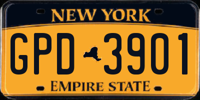 NY license plate GPD3901