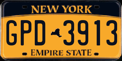 NY license plate GPD3913