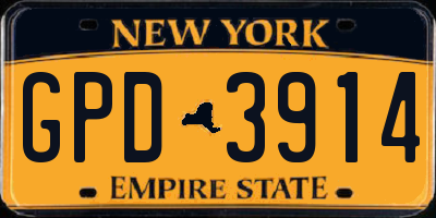 NY license plate GPD3914