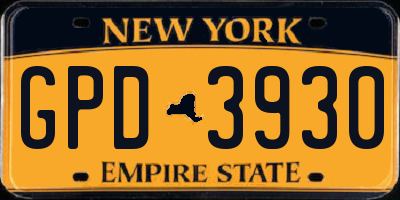 NY license plate GPD3930