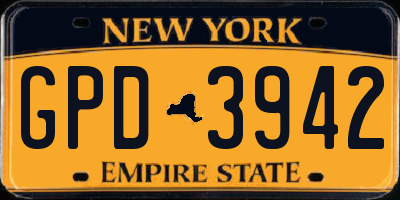 NY license plate GPD3942